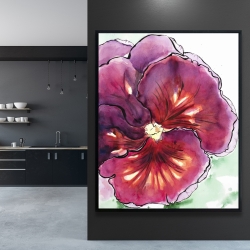 Encadré 48 x 60 - Orchidée floraison avec des pétales ondulés