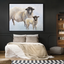 Framed 48 x 60 - Sheep and its baby