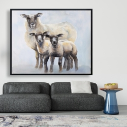 Encadré 48 x 60 - Famille de moutons