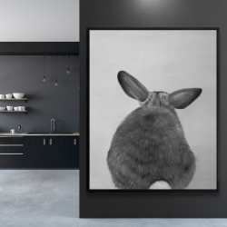 Encadré 48 x 60 - Petit lapin de dos