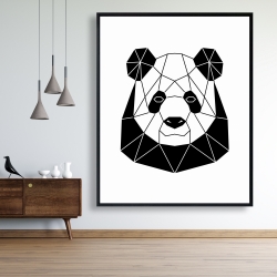 Framed 48 x 60 - Geometric panda