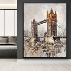 Encadré 48 x 60 - Le tower bridge par un jour gris