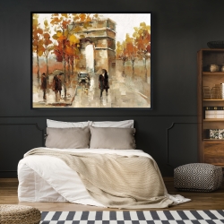 Encadré 48 x 60 - Arc de triomphe en automne