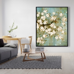 Encadré 48 x 60 - Cerisier blanc en fleurs