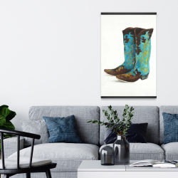 Magnetic 20 x 30 - Blue cowboy boots