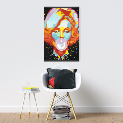 Magnetic 20 x 30 - Colorful marilyne monroe bubblegum