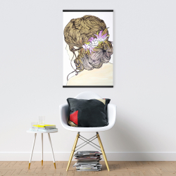 Magnetic 20 x 30 - Blond woman from behind with flowers