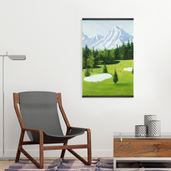 Magnétique 20 x 30 - Terrain de golf avec vue sur les montagnes