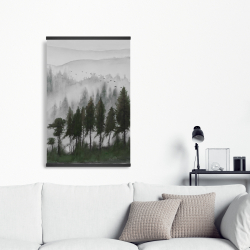 Magnétique 20 x 30 - Paysage de montagne en aquarelle sombre