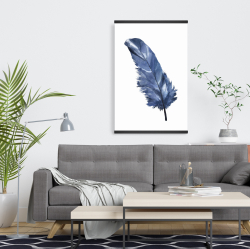 Magnétique 20 x 30 - Plume bleue