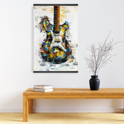 Magnétique 20 x 30 - Guitare colorée abstraite