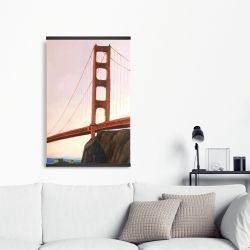 Magnétique 20 x 30 - Coucher de soleil sur le golden gate bridge