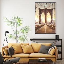 Magnétique 20 x 30 - Coucher de soleil sur le pont de brooklyn