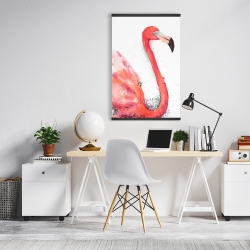 Magnétique 20 x 30 - Flamant rose éclaboussant