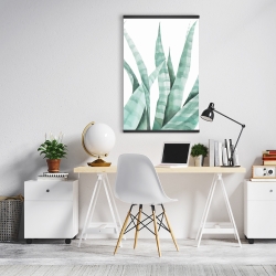 Magnétique 20 x 30 - Plante désertique rayée à l'aquarelle