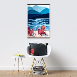 Magnetic 20 x 30 - Lake, dock, mountains & chairs