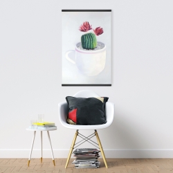 Magnétique 20 x 30 - Mini cactus dans une tasse