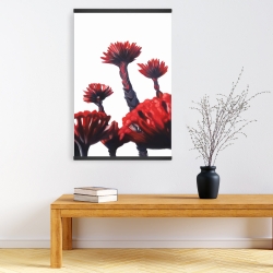 Magnétique 20 x 30 - Fleurs tropicales rouge