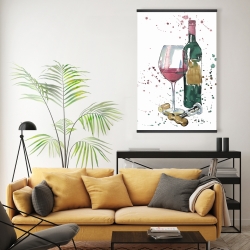 Magnetic 20 x 30 - Bottle of red wine