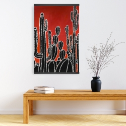 Magnetic 20 x 30 - Black tall cactus