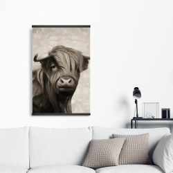 Magnetic 20 x 30 - Highland cattle sepia