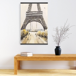 Magnétique 20 x 30 - Tour eiffel et oiseaux en vol