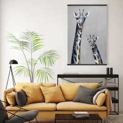Magnetic 20 x 30 - Steel blue giraffe