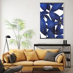 Magnétique 20 x 30 -  feuilles bleues abstraites et modernes