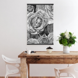 Magnetic 20 x 30 - Grayscale roses