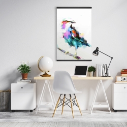 Magnétique 20 x 30 - Oiseau abstrait et coloré sur une branche