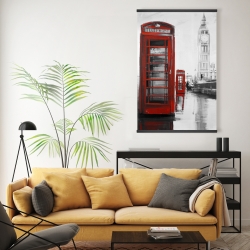 Magnétique 20 x 30 - Cabine téléphonique rouge et le big ben