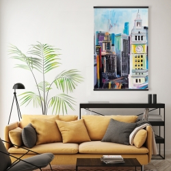 Magnétique 20 x 30 - Paysage urbain coloré de manhattan