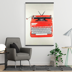 Magnétique 28 x 42 - Machine à écrire rouge