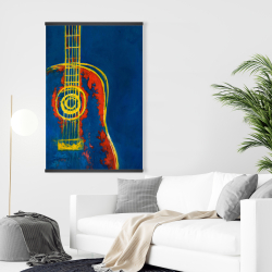 Magnétique 28 x 42 - Guitare bleue abstraite et moderne