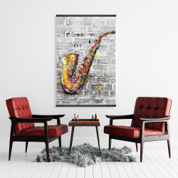 Magnetic 28 x 42 - Graffiti of a saxophone