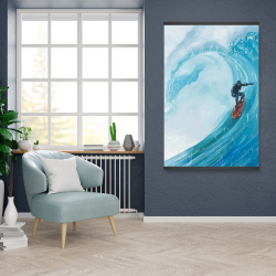 Magnétique 28 x 42 - Surfeur sur une grande vague