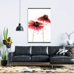 Magnétique 28 x 42 - Deux marguerites roses