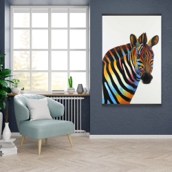 Magnetic 28 x 42 - Colorful profile view of a zebra
