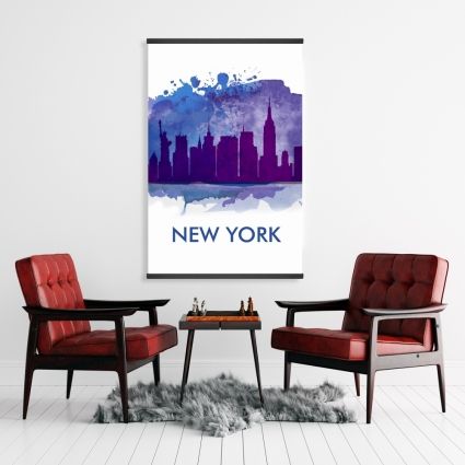 Silhouette bleue de la ville de new york