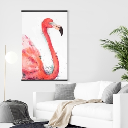 Magnétique 28 x 42 - Flamant rose éclaboussant