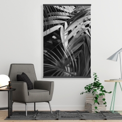 Magnétique 28 x 42 - Feuilles tropicales monochrome