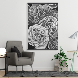 Magnétique 28 x 42 - Dahlias en tons de gris