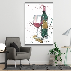 Magnetic 28 x 42 - Bottle of red wine