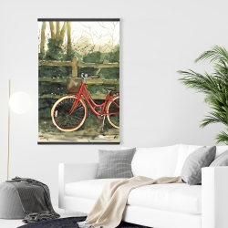Magnetic 28 x 42 - Riding in the woods by bicycle