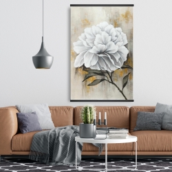 Magnétique 28 x 42 - Pivoine blanche