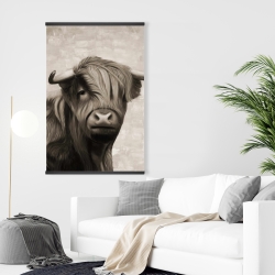 Magnetic 28 x 42 - Highland cattle sepia