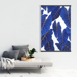 Magnétique 28 x 42 - Feuilles bleues abstraites tropicales