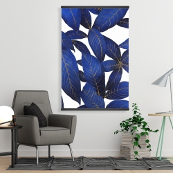 Magnétique 28 x 42 -  feuilles bleues abstraites et modernes