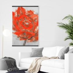 Magnétique 28 x 42 - Fleur rouge abstraite