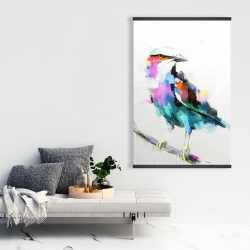 Magnétique 28 x 42 - Oiseau abstrait et coloré sur une branche